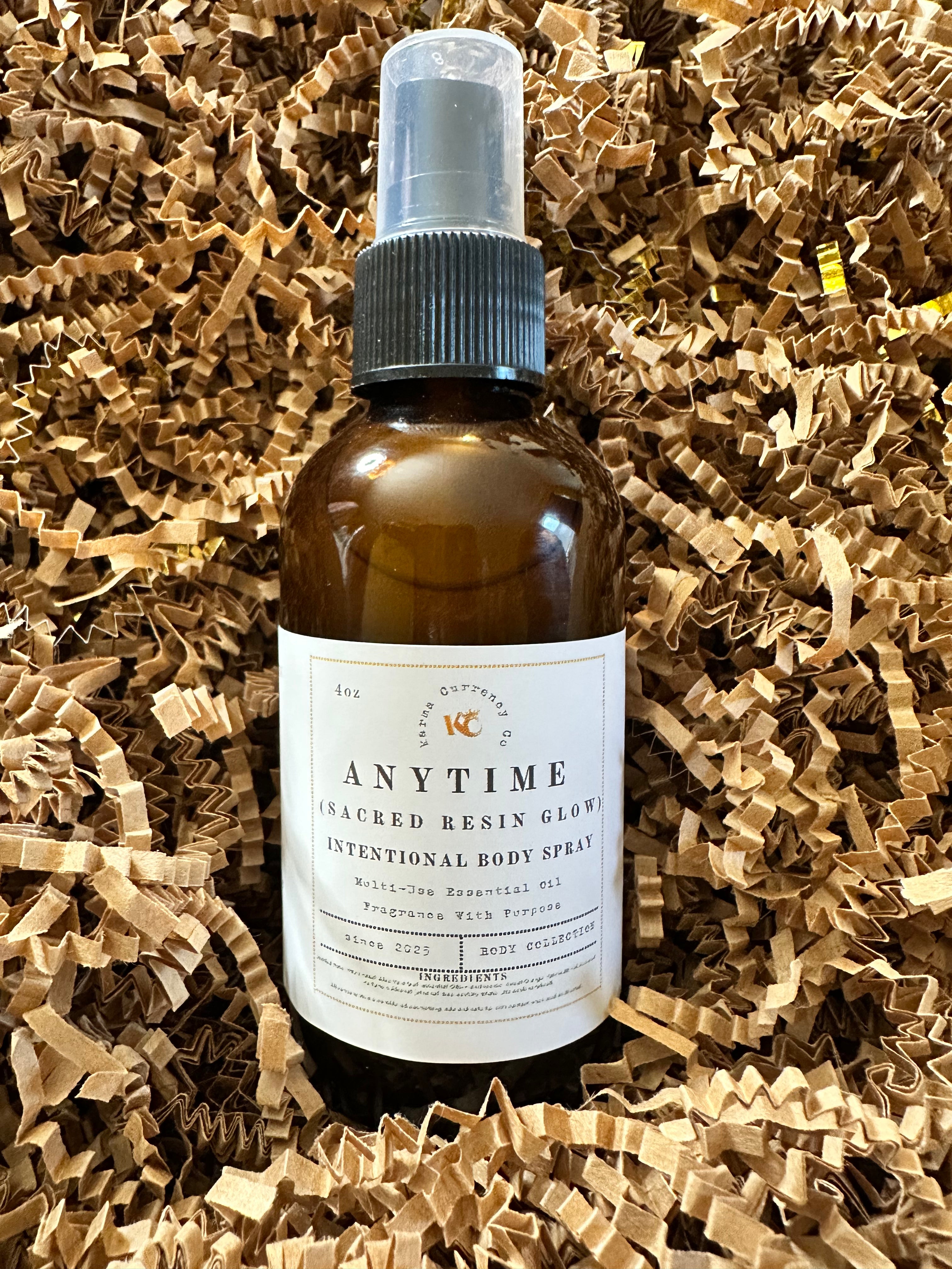 sacred garden spray Anytime (Sacred Resin Glow) Body + Room Spray-4oz – KarmaCurrency