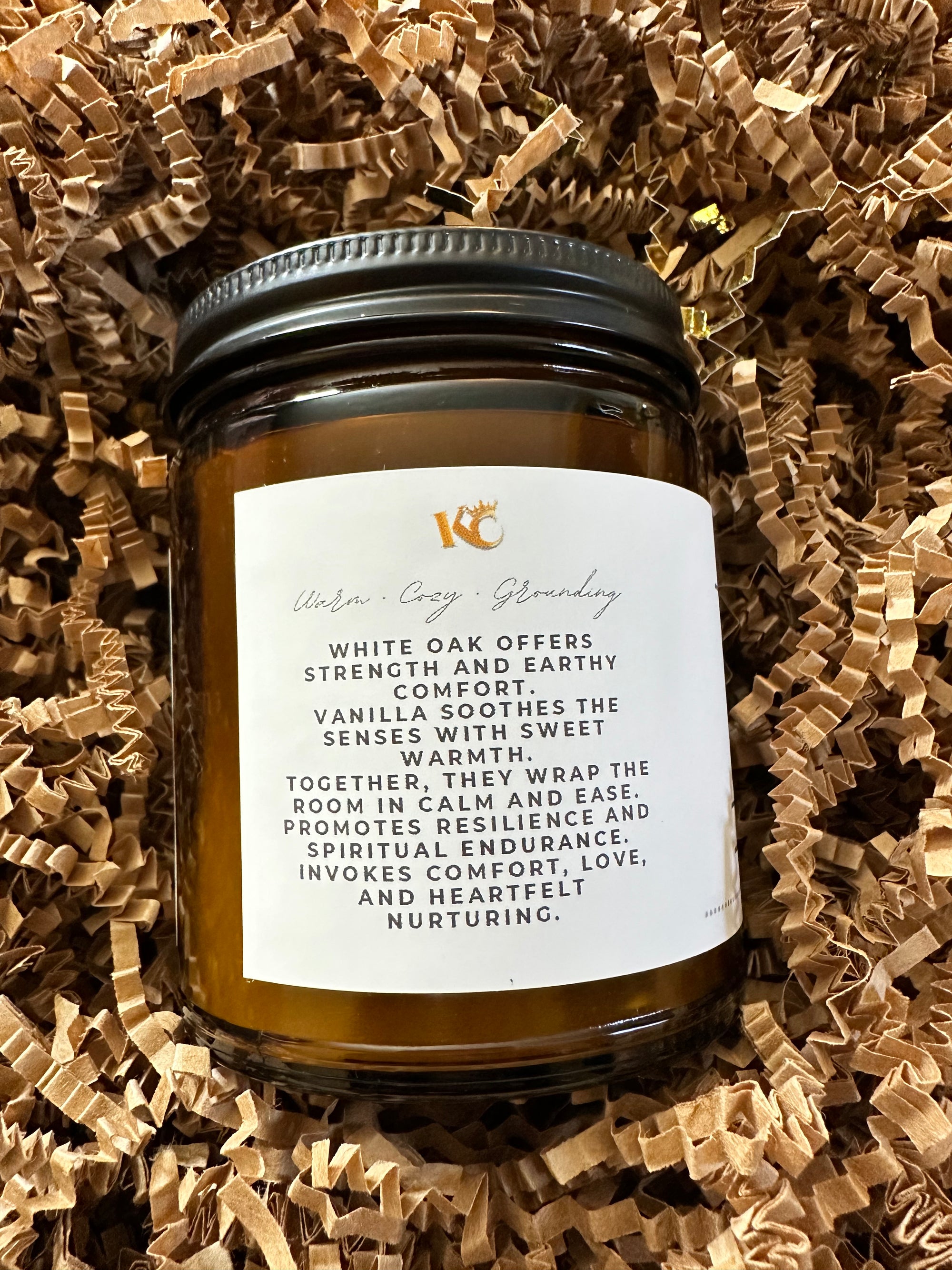 White Oak + Vanilla Beeswax Candle – Cozy Comfort & Spiritual Nurturing