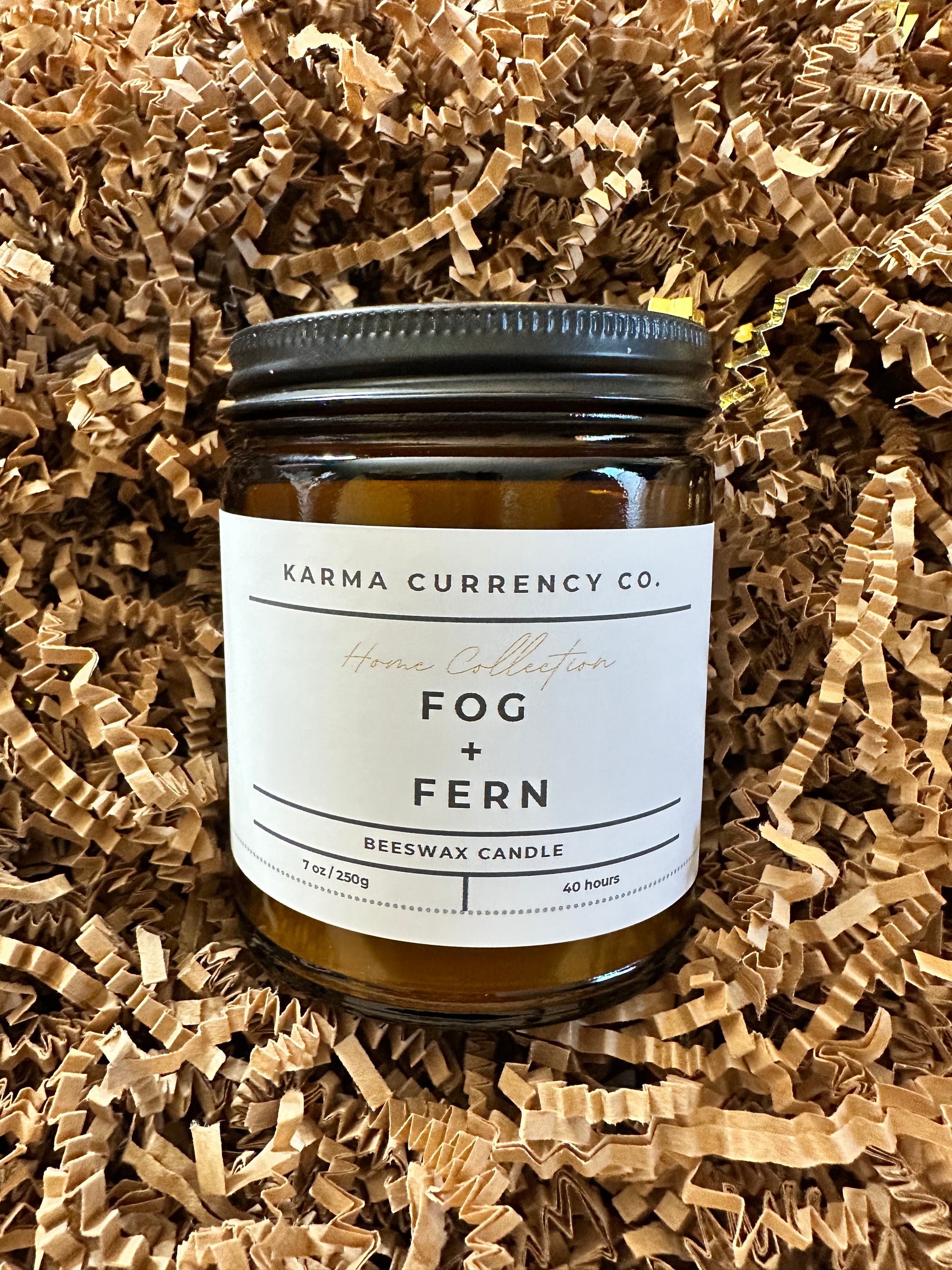 Fog + Fern Beeswax Candle – Grounding Forest Energy & Inner Peace