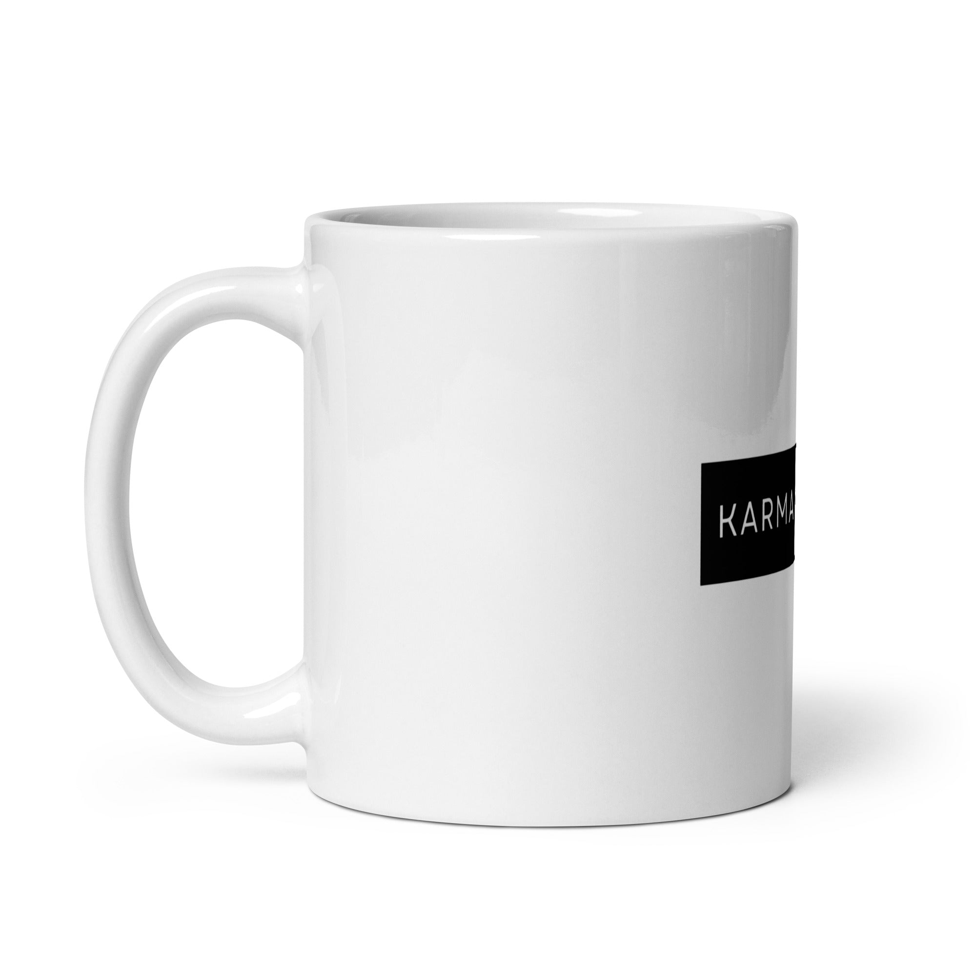 Karma Currency Logo Glossy Mug-White - KarmaCurrency