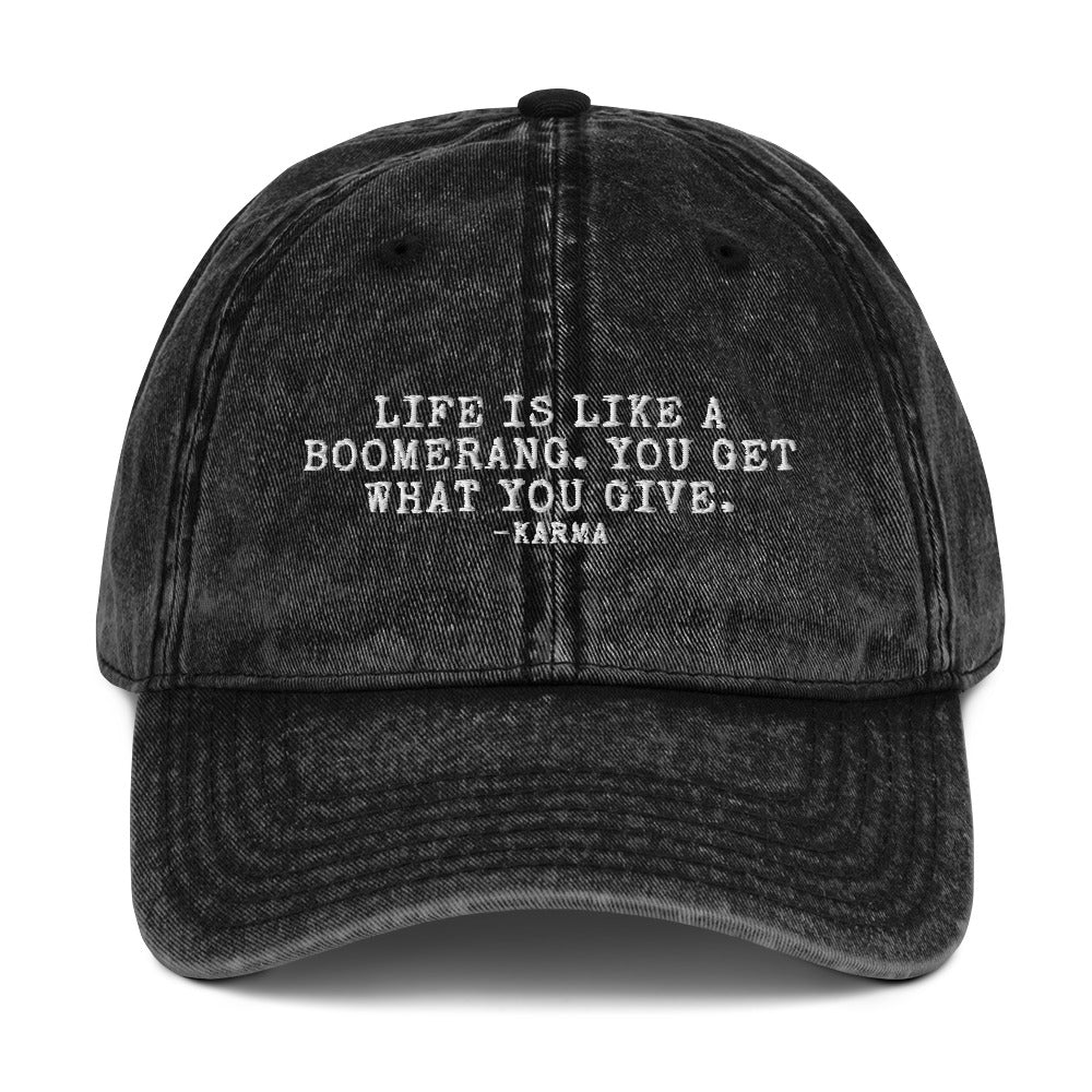 THE MOTTO Vintage Cotton Twill Dad Hat - KarmaCurrency